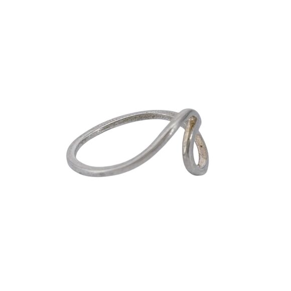 Vintage Sterling Silver 925 Minimalist Wave Ring Size 5 - Picture 3 of 9